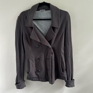 James Perse double breasted sweatshirt jacket